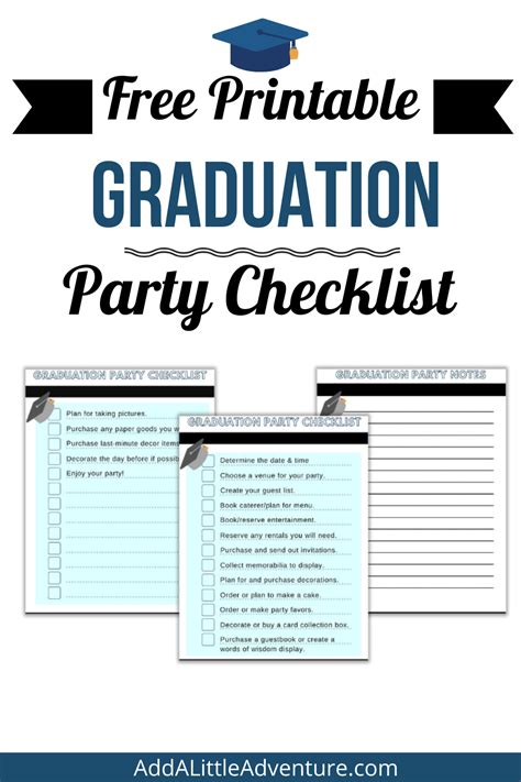 free printable graduation party checklist|More.